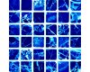 Fliesenaufkleber Mosaik Marmor blau-weiss, Set 10 Stück