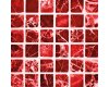 Fliesenaufkleber Mosaik Marmor rot-weiss, Set 10 Stück