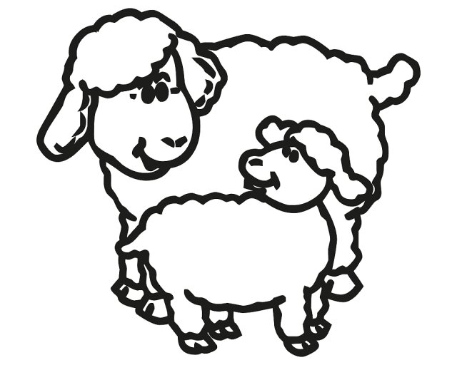 Wandtattoo Mama Schaf mit Schäfchen