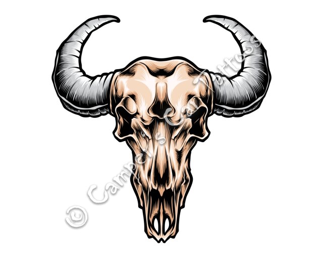 Campers Car Tattoo Skull Bull, 2 Stück