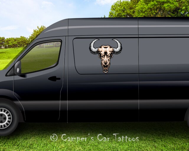 Campers Car Tattoo "Skull Bull", 2 Stück