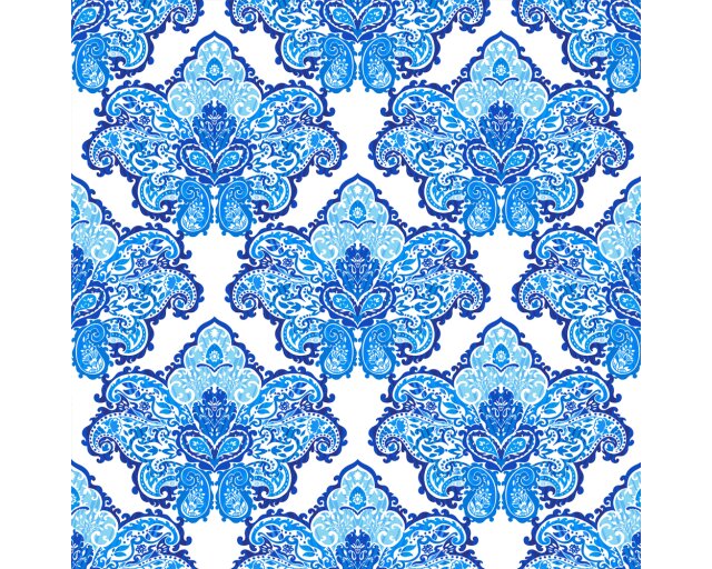 Möbelfolie Boho 08. "Blumenmuster blau"