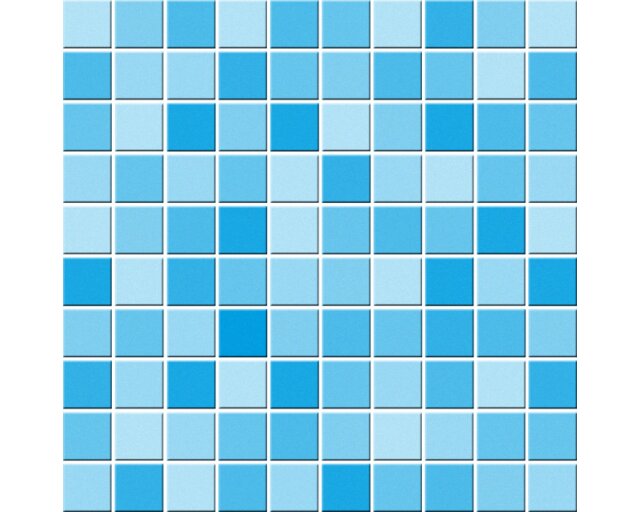 Fliesenaufkleber "Mosaik", blau, Set 10 Stück