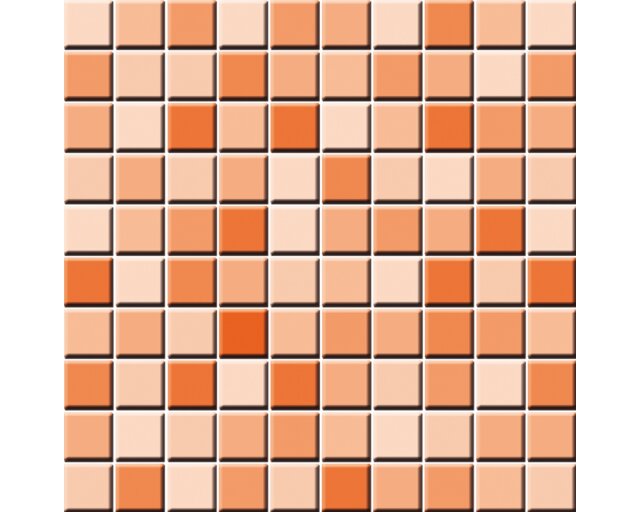 Fliesenaufkleber "Mosaik, orange, Set 10 Stück