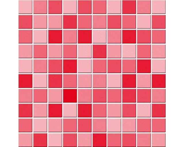 Fliesenaufkleber "Mosaik", rot, Set 10 Stück