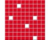 Fliesenaufkleber "Mosaik", rot-weiß gestreut, Set 10 Stück