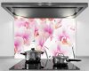 Küchenrückwand "Orchideen", Acryl- oder Echtglas