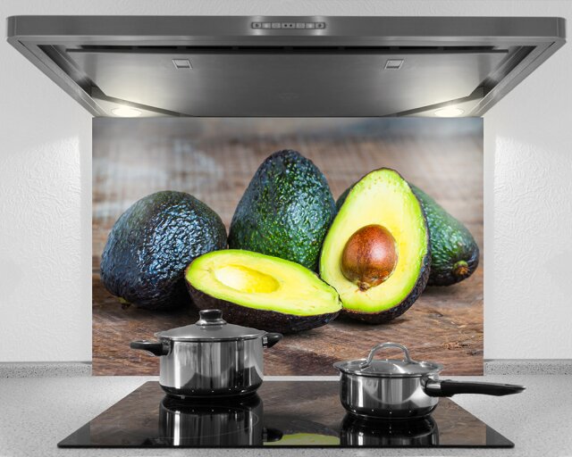 Küchenrückwand Avocado, Acryl- oder Echtglas