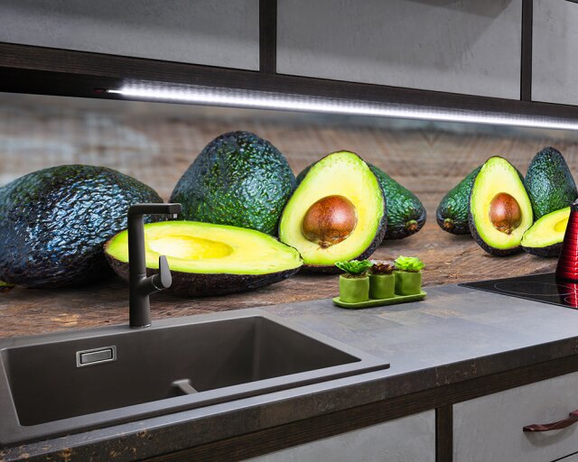 Küchenrückwand "Avocado", Acryl- oder...