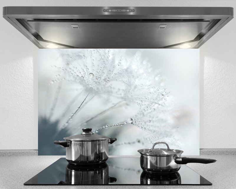 Küchenrückwand "Tautopfen", Acryl- oder Echtglas