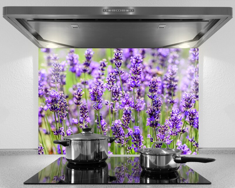 Küchenrückwand "Lavendel", Acryl- oder Echtglas