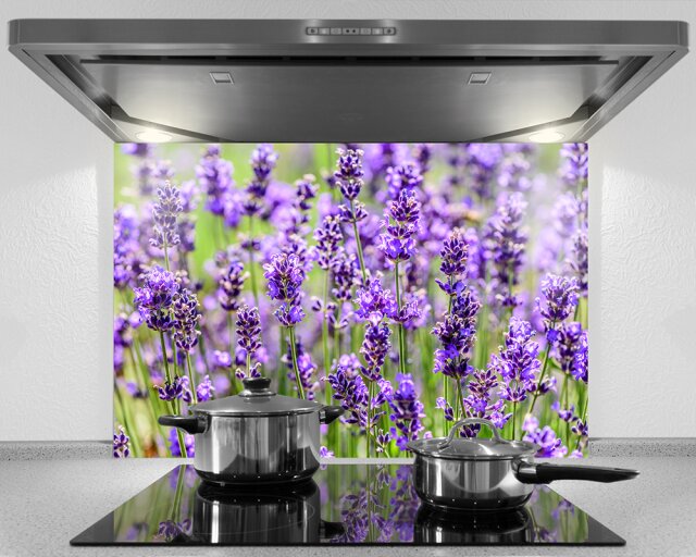 Küchenrückwand Lavendel, Acryl- oder Echtglas