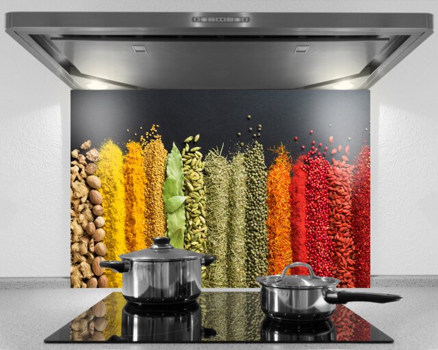 Küchenrückwand Spices, Acryl- oder Echtglas