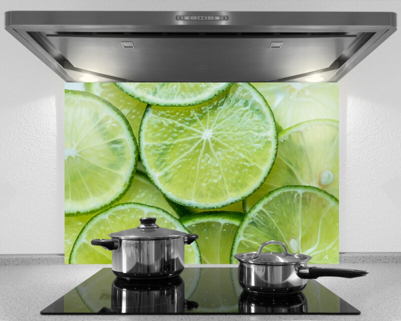 Küchenrückwand "Limetten", Acryl- oder Echtglas