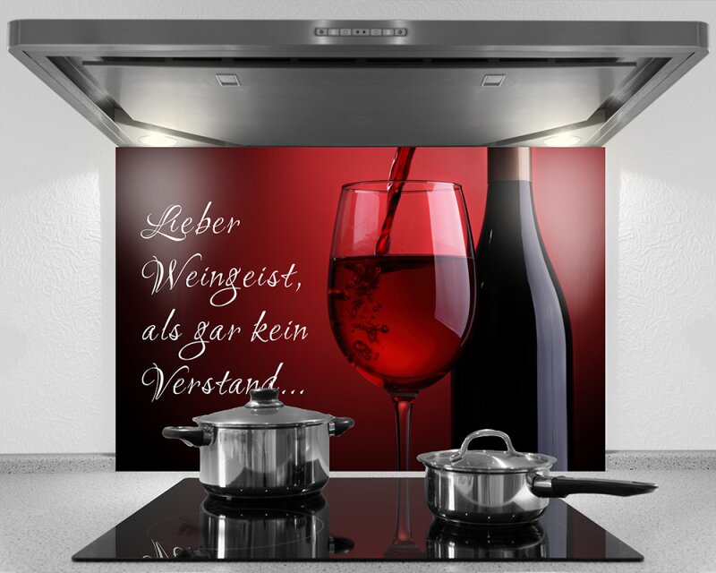 Küchenrückwand "Weingeist", Acryl- oder Echtglas