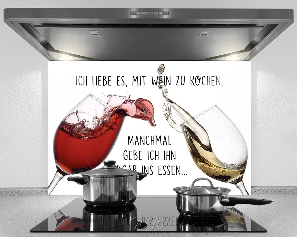 Küchenrückwand Wein, Acryl- oder Echtglas